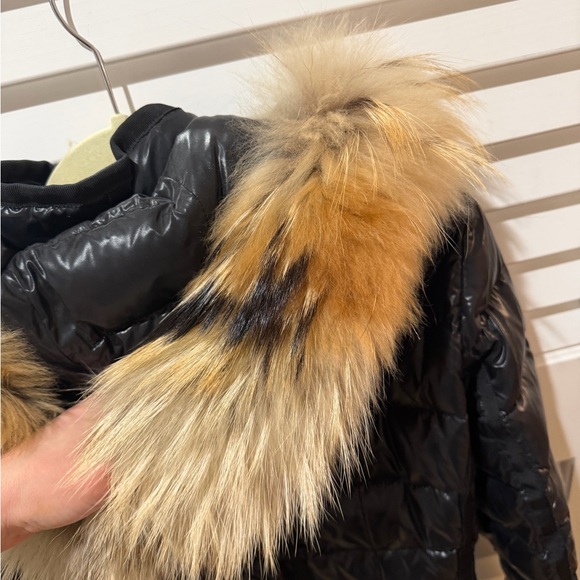 Moncler Black Puffer Jacket with Fur Hood - Picture 4 of 10